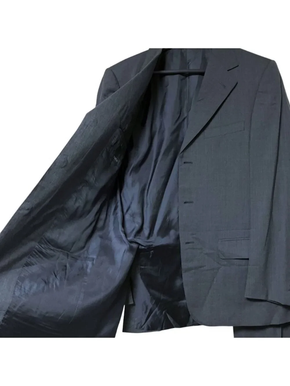 Gucci Single Tailored Jacket Trousers Pants Suit Set Gray